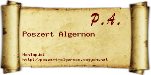 Poszert Algernon névjegykártya
